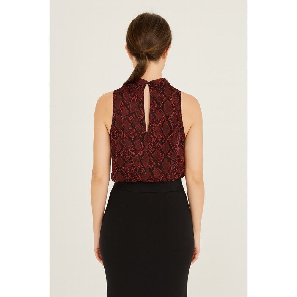 NWT Endless Rose Animal Print Keyhole Back Top Size M - Picture 2 of 5